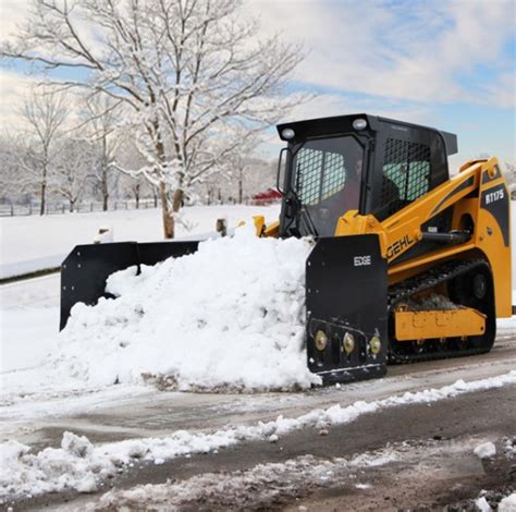 widest snow pusher for skid steer|skid loader snow plow attachments.